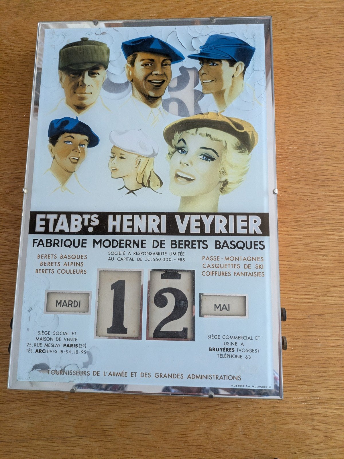 Franse kalender lijst, Ophalen of Verzenden, Zo goed als nieuw