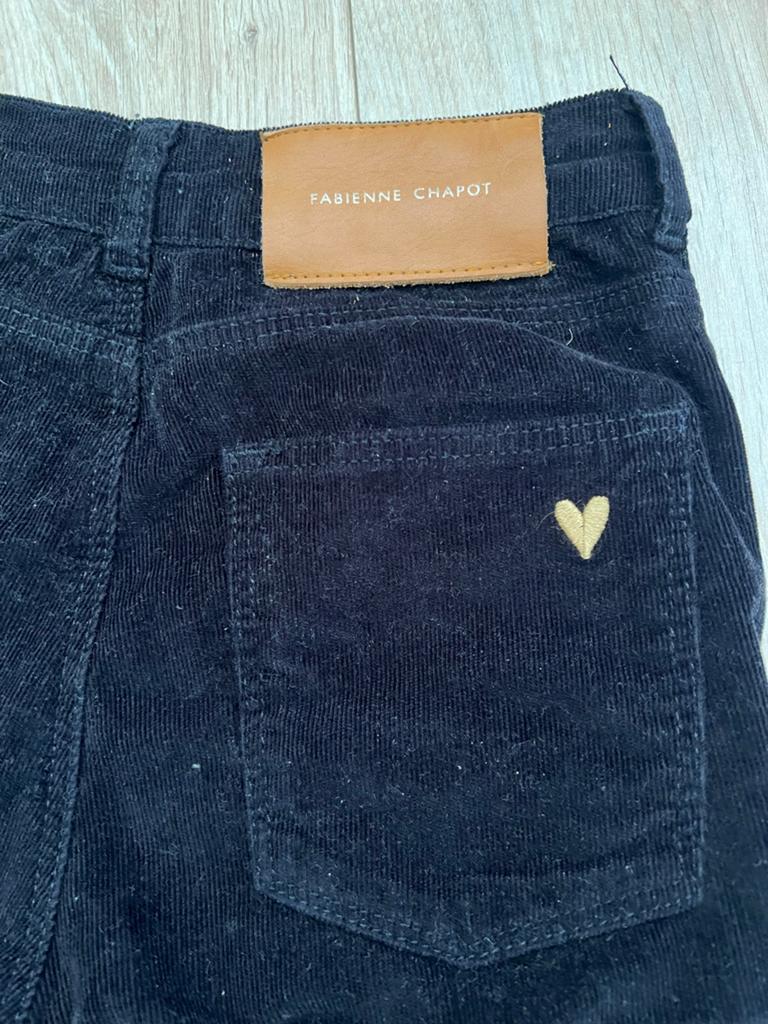 Fabienne Chapot corduroy flared broek zwart maat 25, Zwart, Ophalen of Verzenden, Zo goed als nieuw, Maat 34 (XS) of kleiner
