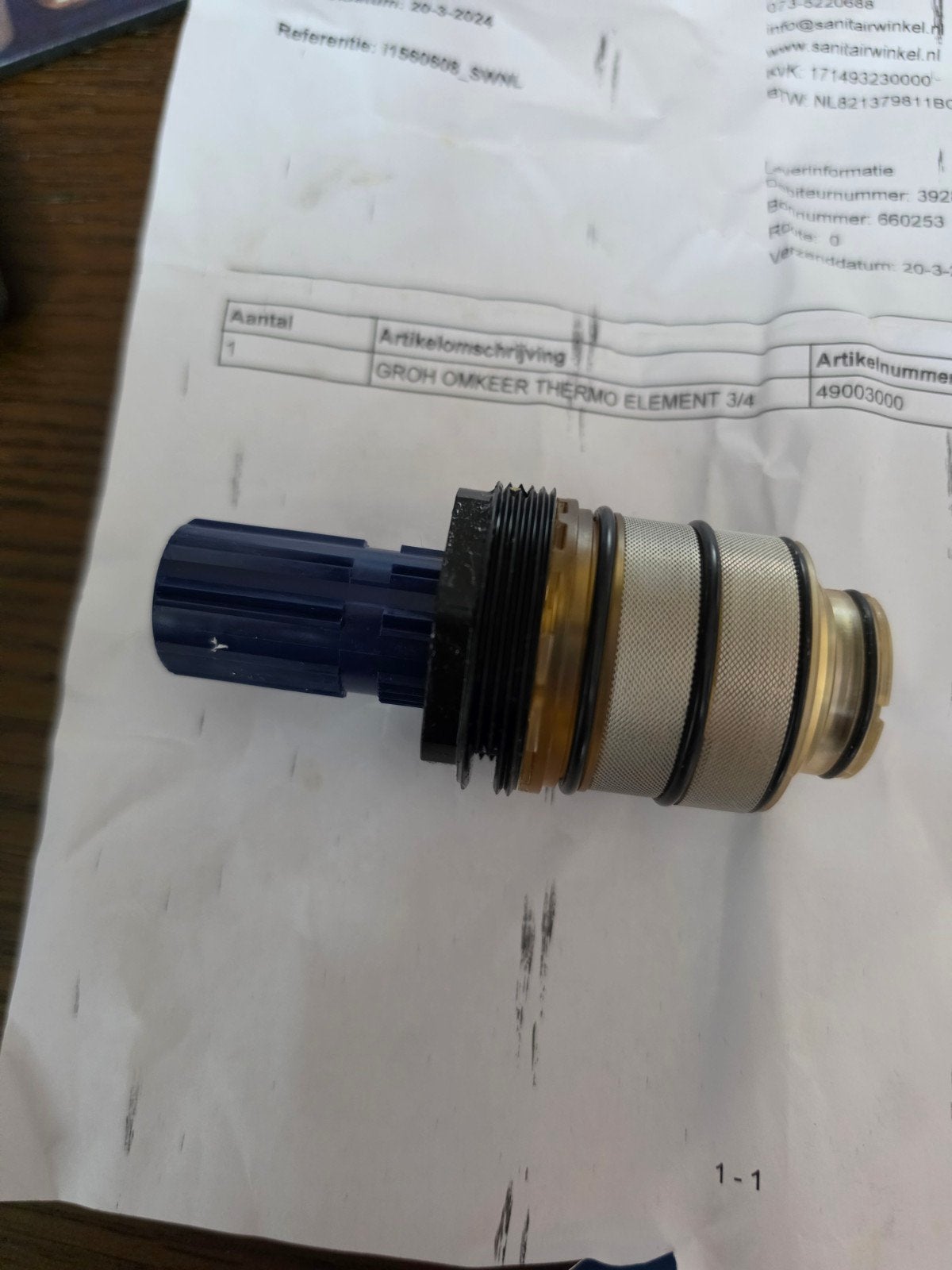 Grohe Omkeer Thermo Element 3/4" E - Nieuw, Ophalen of Verzenden, Nieuw, Overige typen