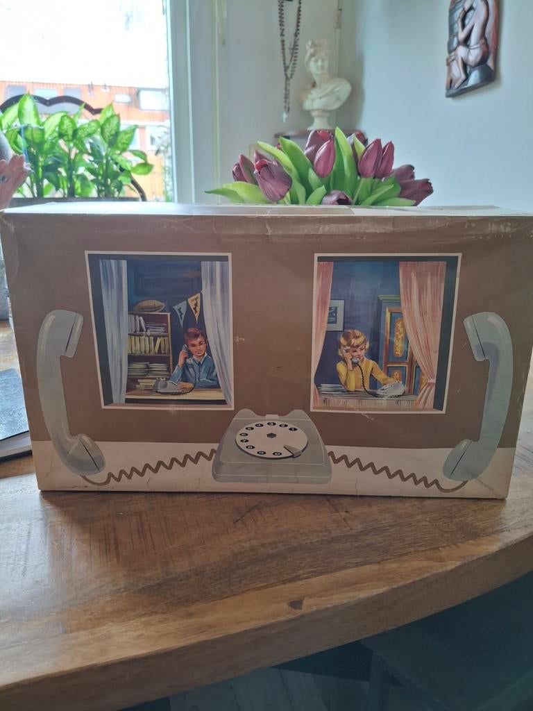 Vintage kindertelefoonset met draaischijf, Ophalen of Verzenden, Zo goed als nieuw