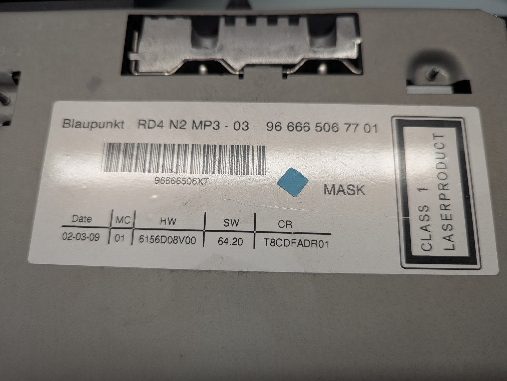 Autoradio Peugeot 3008 1.6 uit 2009, Auto diversen, Autoradio's, Zo goed als nieuw, Ophalen of Verzenden