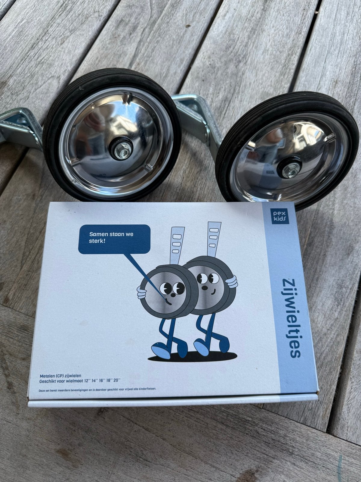 Metalen zijwieltjes voor kinderfiets 12-20 inch, Ophalen, Zo goed als nieuw