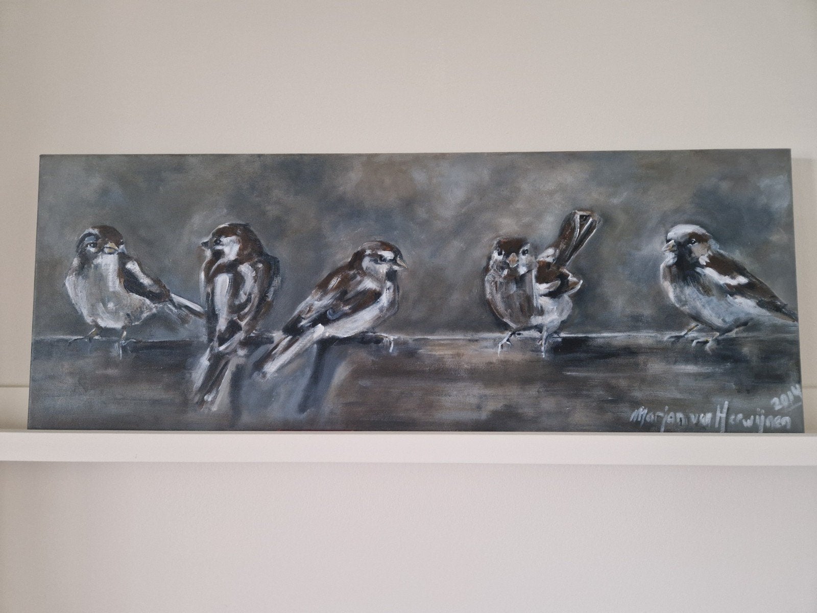 Schilderij Marjan van Herwijnen 80x30, Ophalen