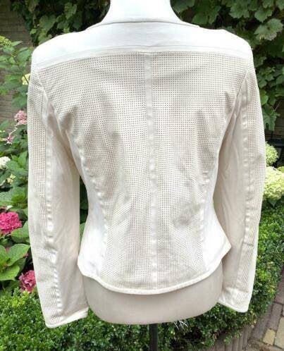 Lynde lederlook jasje maat 38 NIEUW, Kleding | Dames, Maat 38/40 (M), Wit, Nieuw, Ophalen of Verzenden