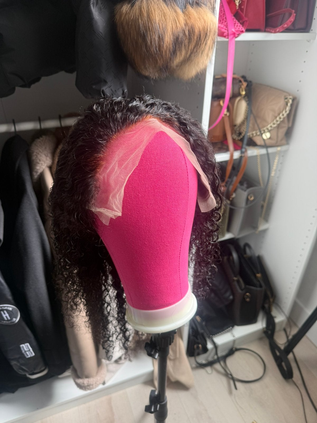 20inch 100% human curly hair 13x4 lace closure pruik, Ophalen of Verzenden, Nieuw, Pruik of Haarverlenging