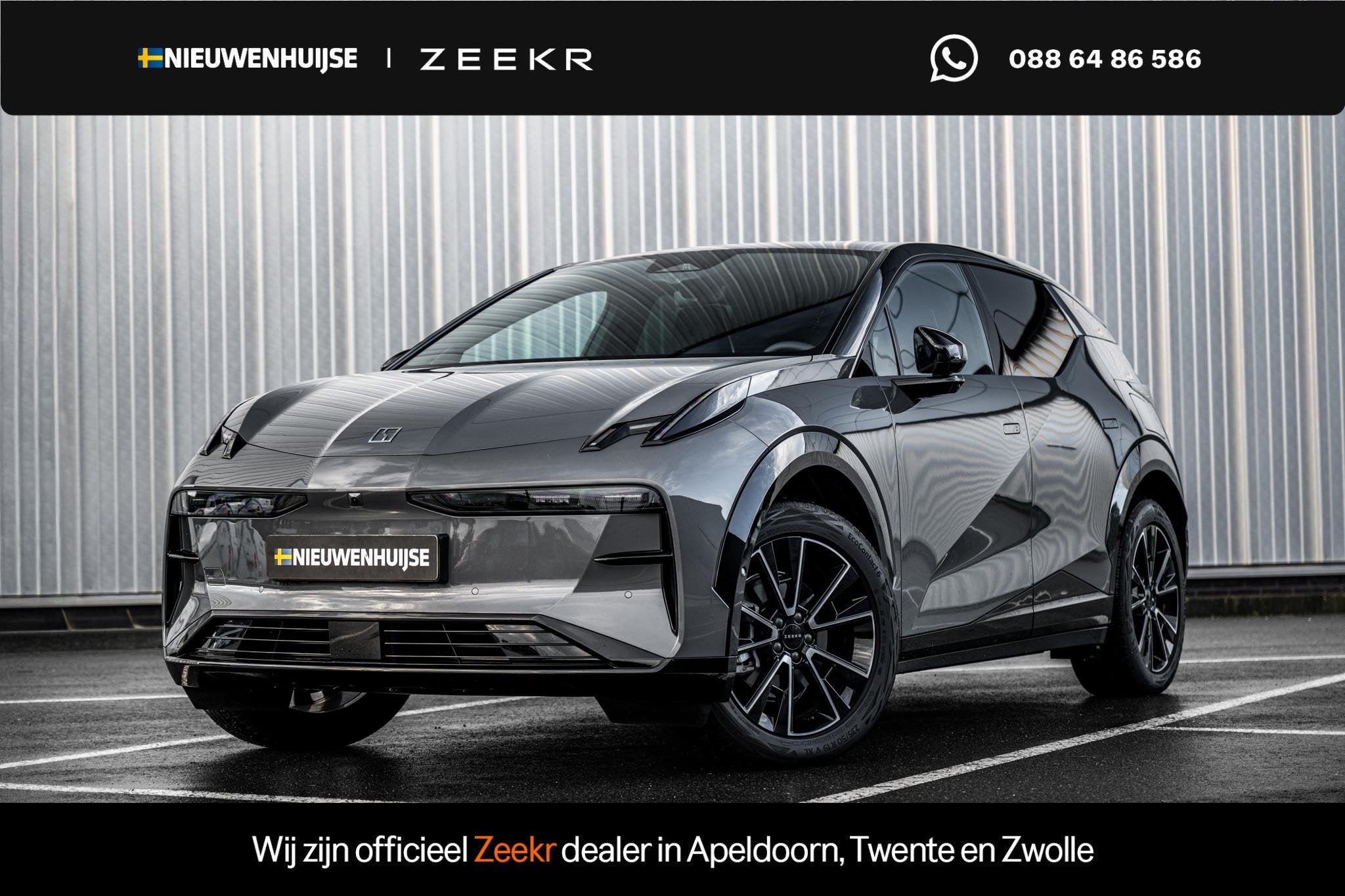 ZEEKR X RWD Long Range 69 kWh | Warmtepomp | Trekhaak | Two-, Auto's, Automaat, Zwart, Origineel Nederlands, 1600 kg