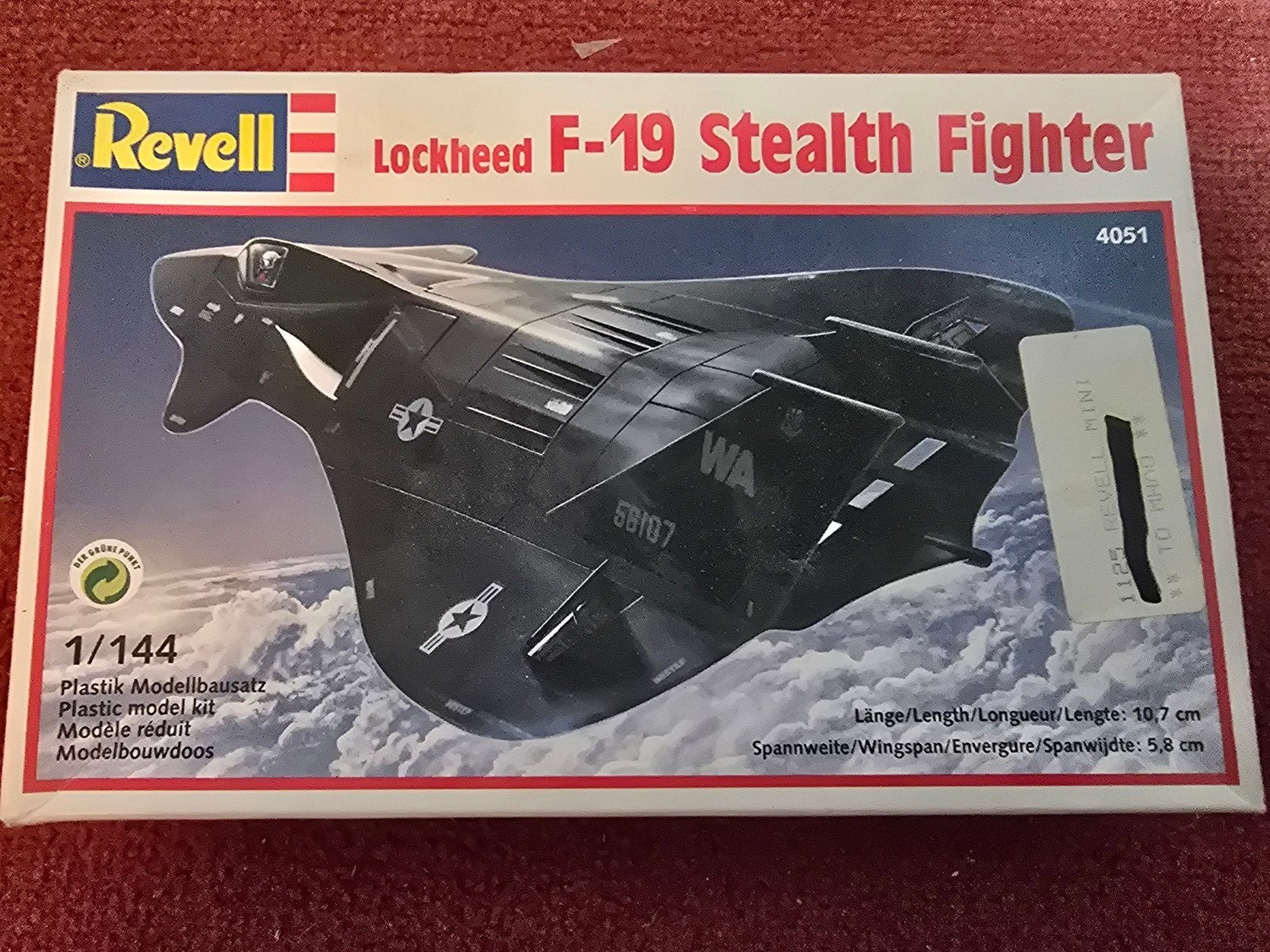 Revell Lockheed F-19 Stealth Fighter Modelbouwdoos Compleet, 1:144 tot 1:200, Revell, Nieuw, Ophalen of Verzenden