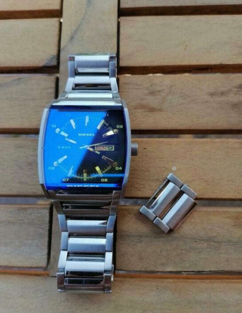 Diesel DZ-1251 designer horloge, Ophalen of Verzenden, Zo goed als nieuw, Blauw, Jongen of Meisje