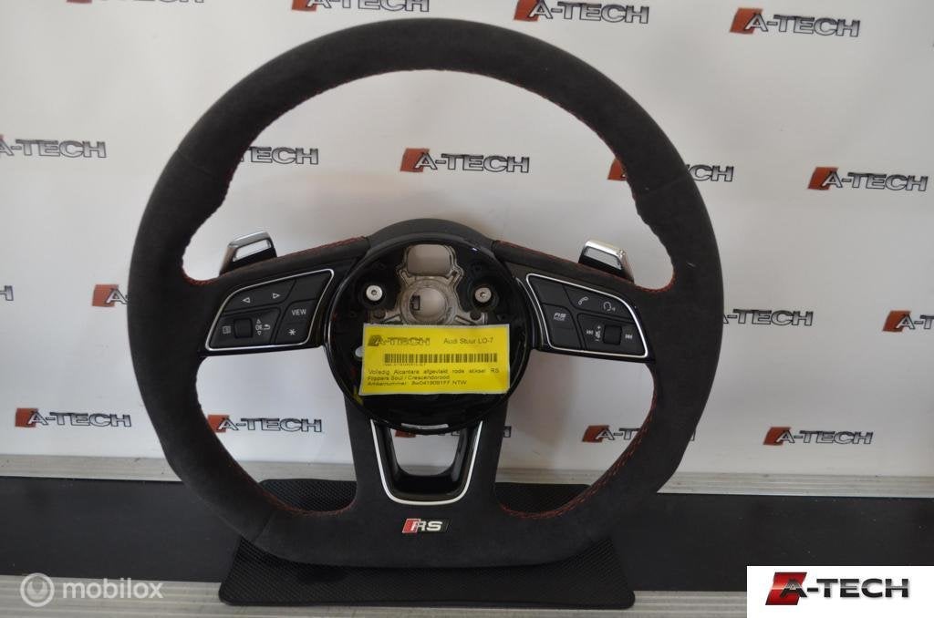 RS Stuur afgevlakt Alcantara A4 A5 B9 A3 8V 8w0419091FF NTW, Audi, Gebruikt, Audi, Ophalen of Verzenden