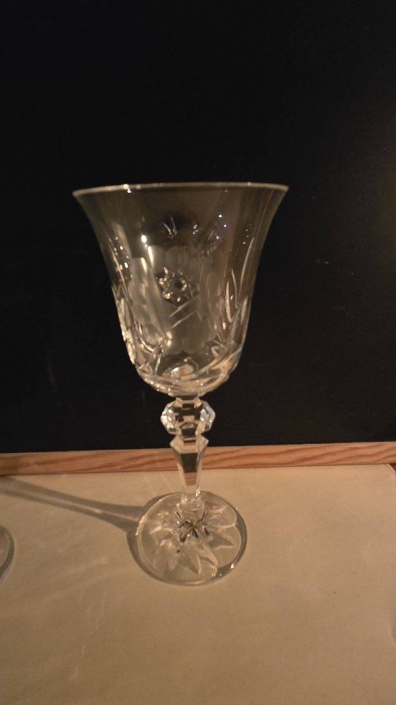6x Prachtige Bohemia Crystal Wijnglazen Handgeslepen, Ophalen