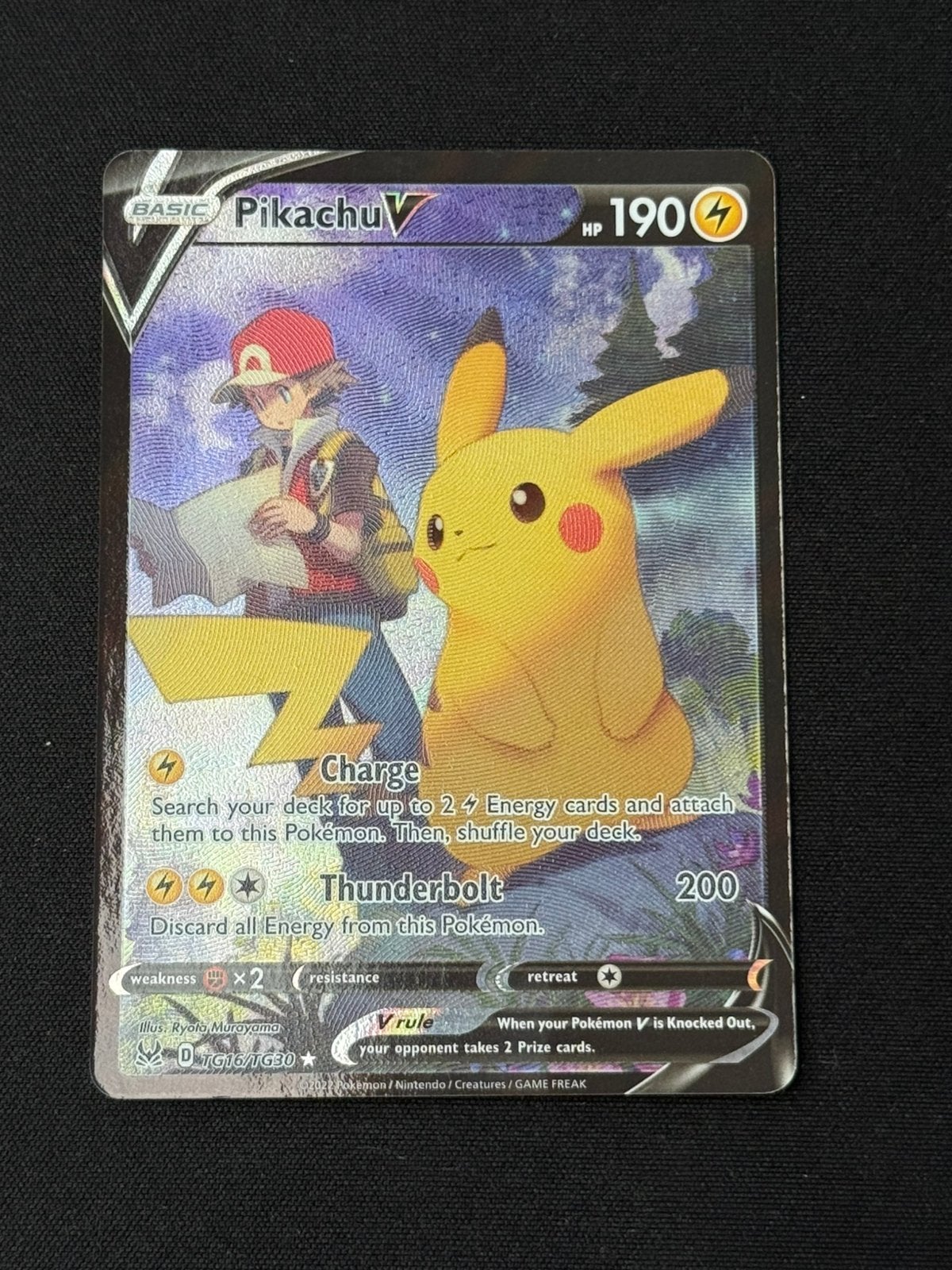Pikachu V TG16 Lost Origin, Ophalen of Verzenden, Zo goed als nieuw, Losse kaart