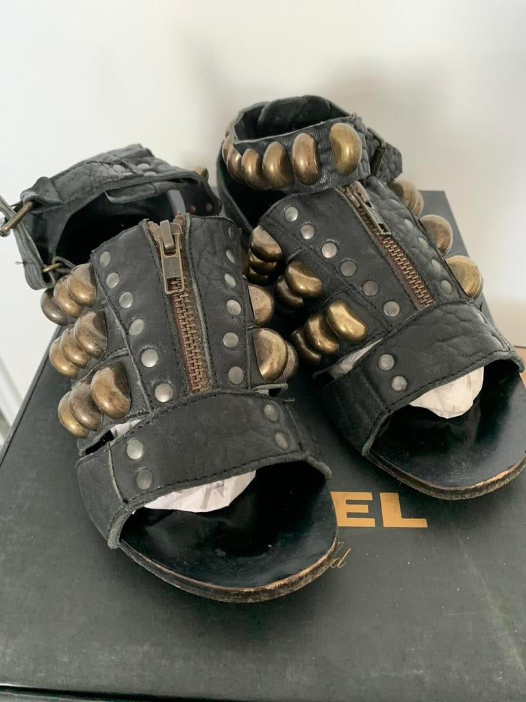 Diesel Black Gold gladiator sandalen 39, Ophalen of Verzenden, Gedragen, Zwart, Sandalen of Muiltjes