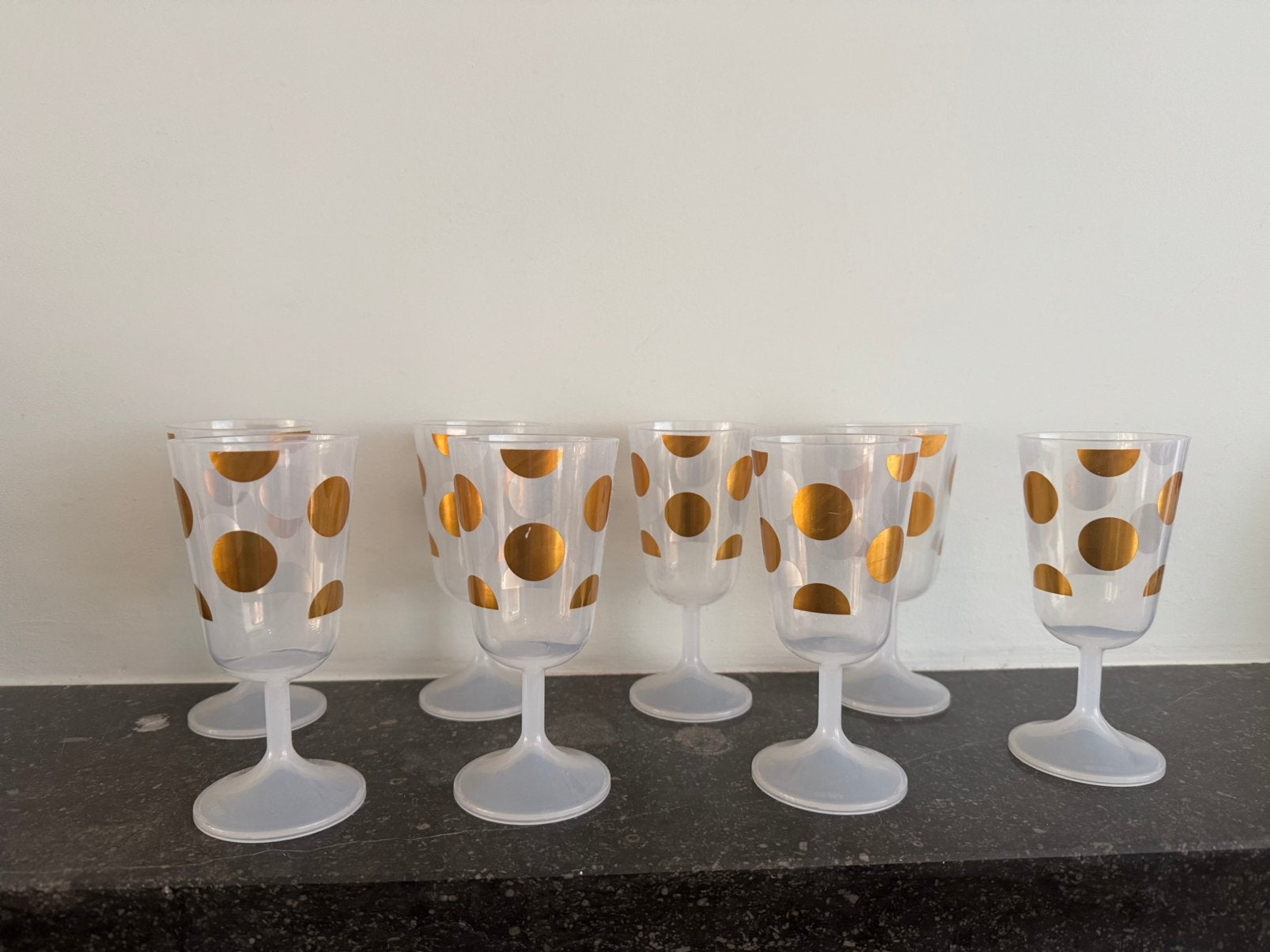 Feestelijke plastic glazen kinderfeestje 8 stuks, Ophalen of Verzenden, Zo goed als nieuw, Overige typen, Geboorte of Huwelijk