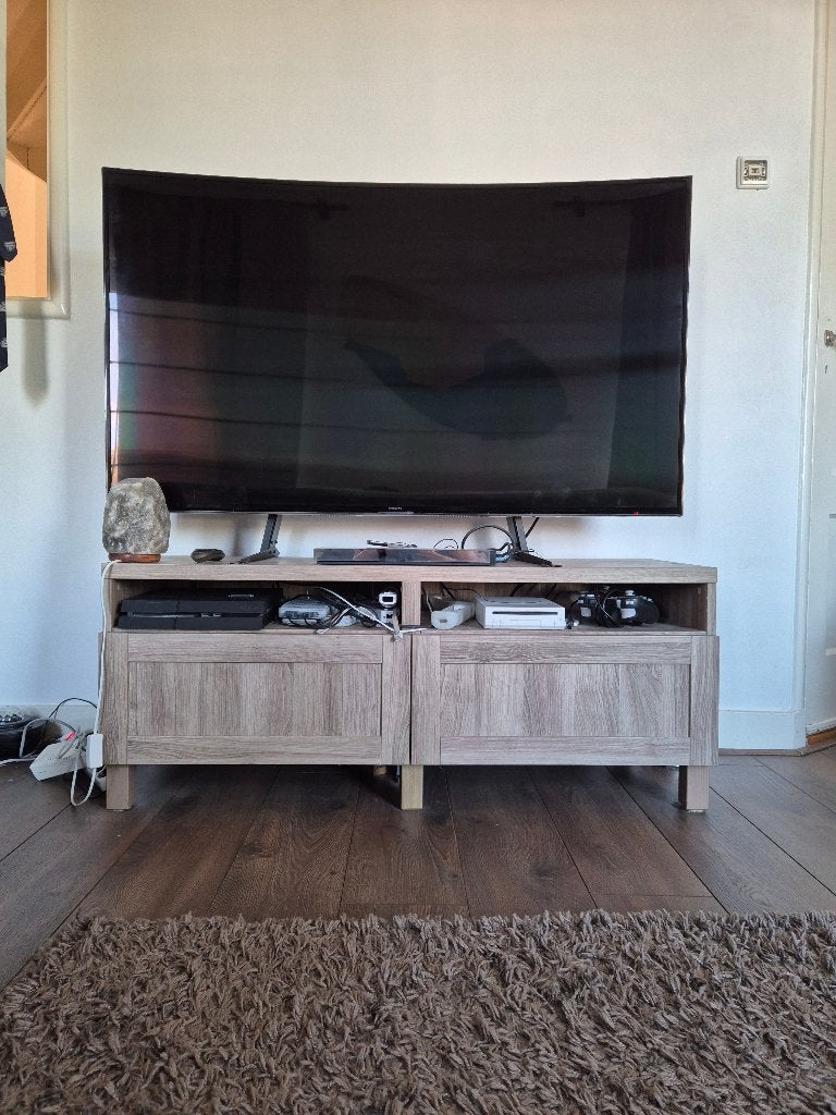 Samsung 4k ultra HD 55inch curved tv, Ophalen, Gebruikt, LCD, 100 Hz