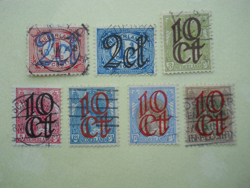 Nederland 1923 Opruimingsuitgifte serie Nvph.114-120 gest., Ophalen of Verzenden, T/m 1940, Gestempeld