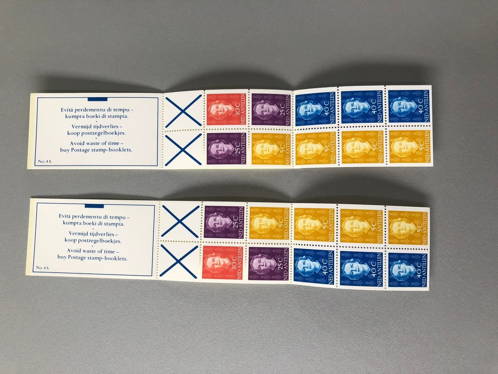 Nederlandsche Antillen 2 postzegelboekjes Juliana. Postfris, Ophalen of Verzenden, Postfris