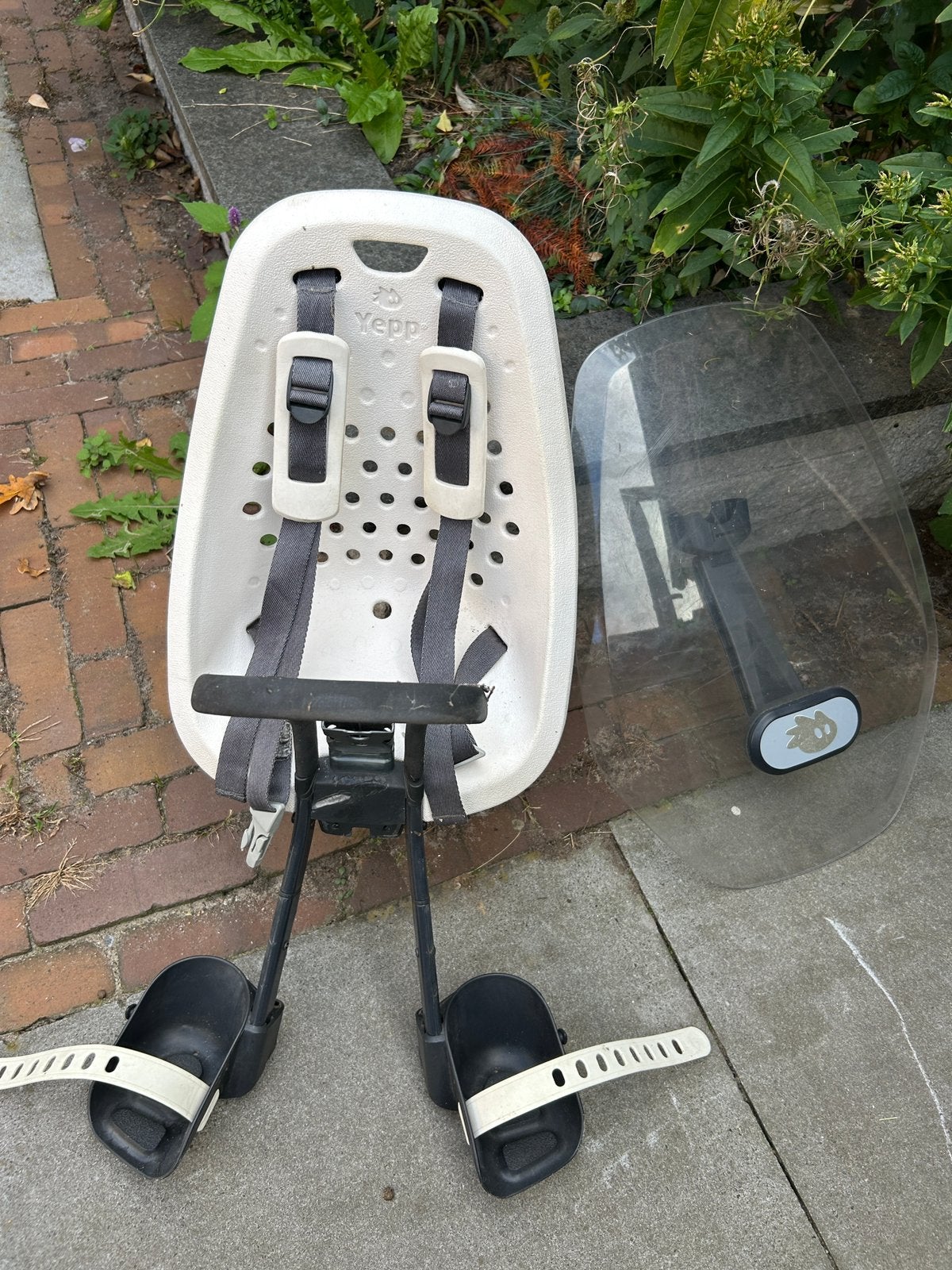 Yepp fietsstoeltje en windscherm, Ophalen, Zo goed als nieuw