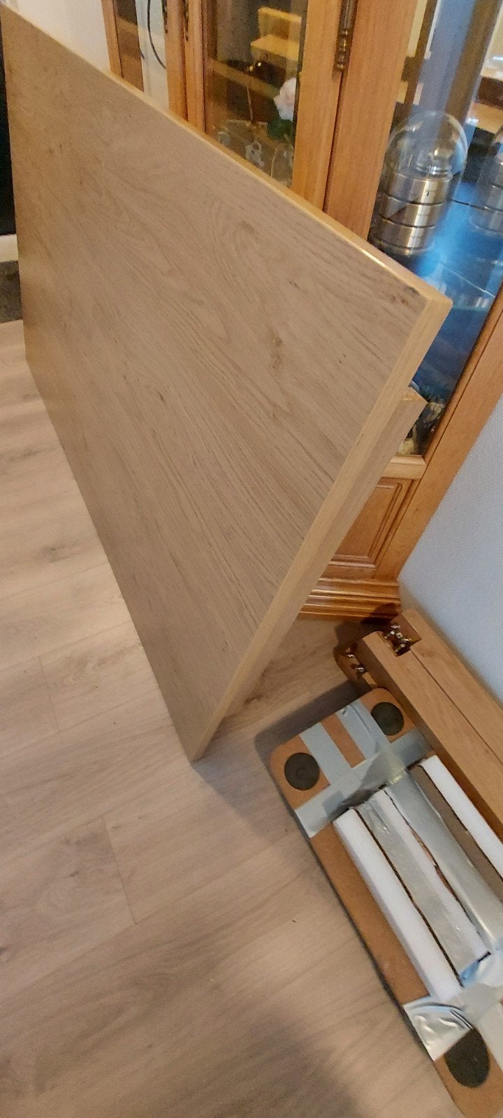 Beuken eettafel voor hobbyist, Huis en Inrichting, Ophalen, Gebruikt, Rechthoekig, 50 tot 100 cm