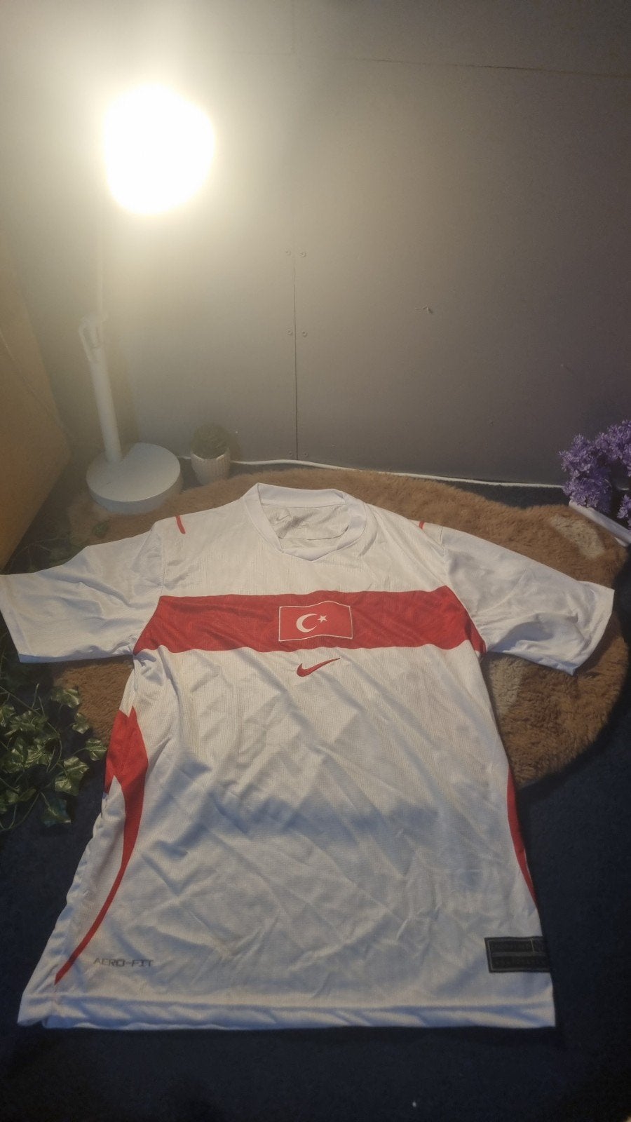 Turkije Voetbalshirt Wit Rood Nike Maat L, Maat L, Ophalen, Gebruikt, Shirt