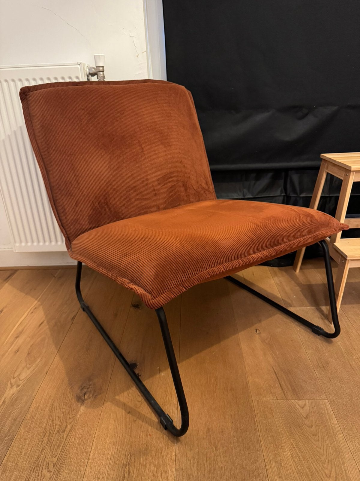 Leen Bakker Fauteuil copper, Huis en Inrichting, Ophalen, Zo goed als nieuw, Zwart, Eén