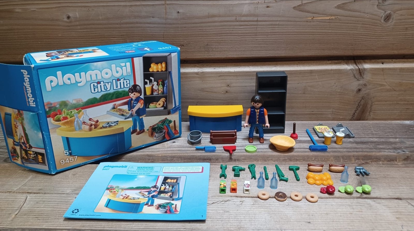 Playmobil City Life 9457 Kantine met figuur en accessoires, Complete set, Overige typen, Ophalen of Verzenden, Zo goed als nieuw