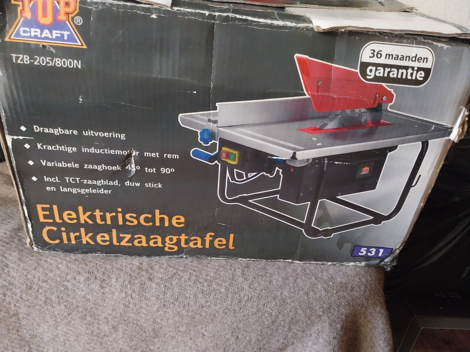 Foto 2 van Top Craft Elektrische Cirkelzaagtafel TZB-205/800N