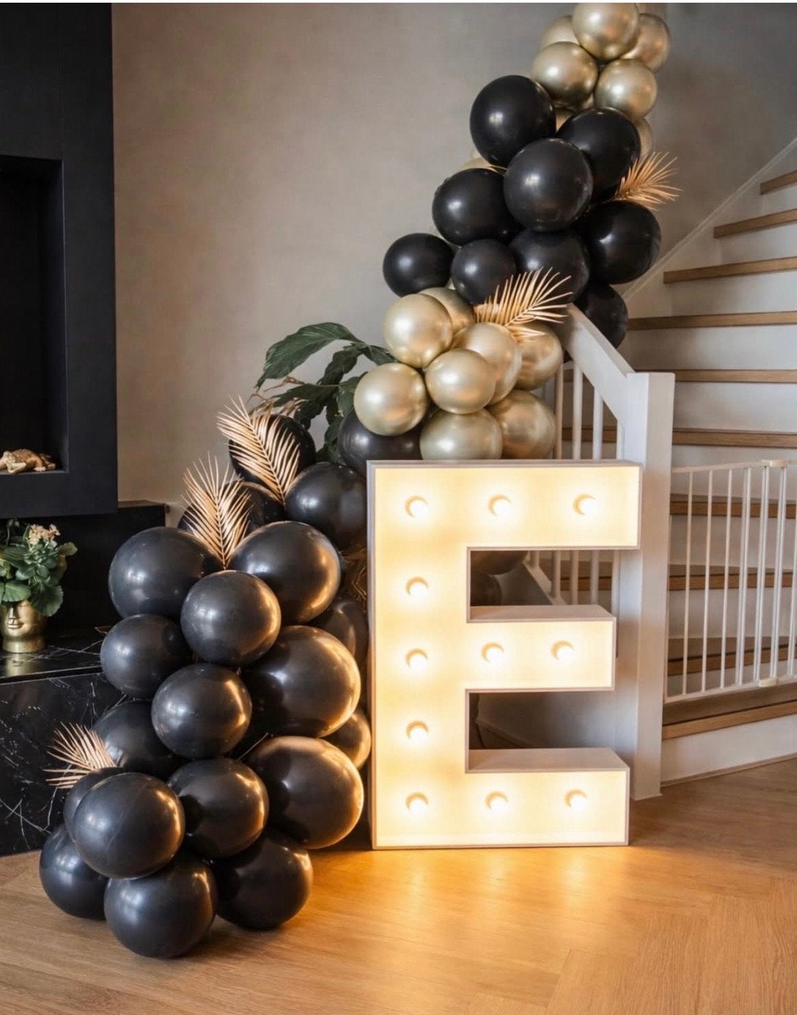 Lichtcijfer of letter 'E' te huur voor feestjes, Ophalen, Zo goed als nieuw, Verjaardag