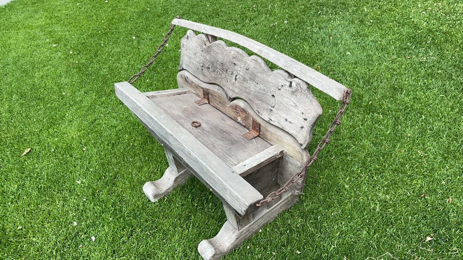 Antieke klepbank voor op boerenwagen, Antiek en Kunst, Antiek | Meubels | Stoelen en Banken, Ophalen