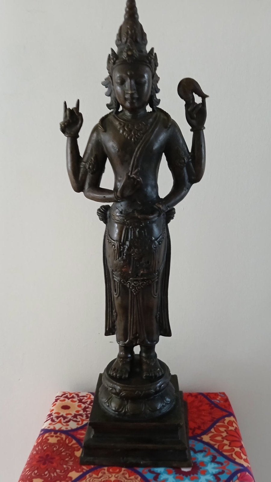 Vishnu Bronzen beeld in Majahapit Empire-stijl, Ophalen of Verzenden