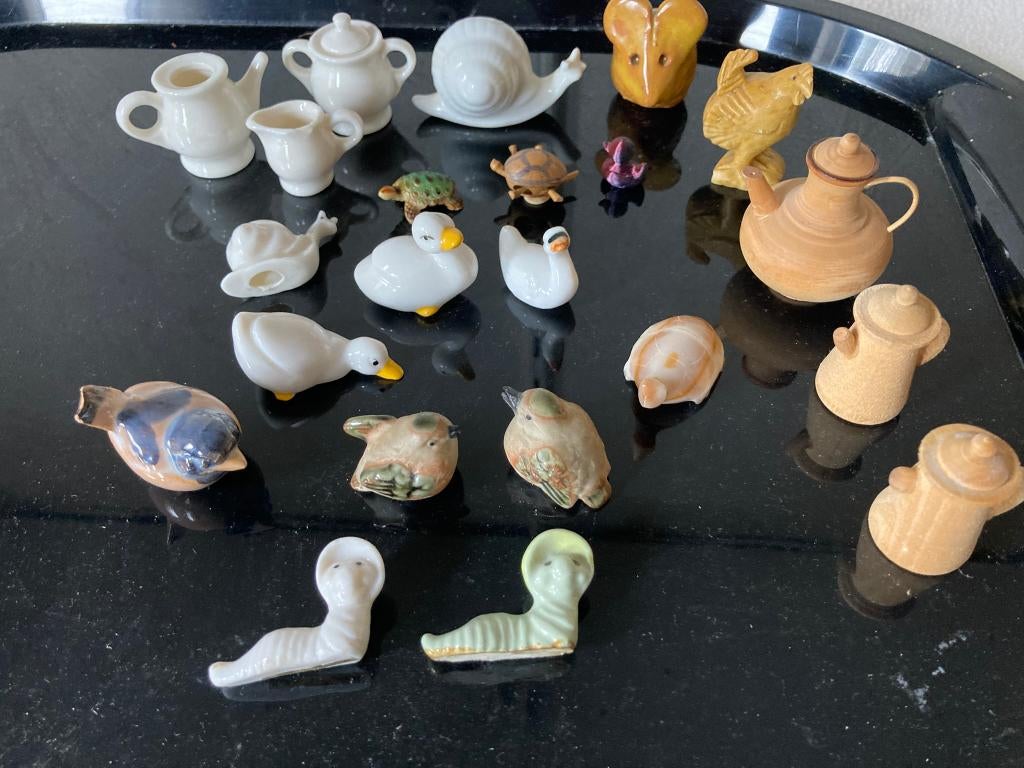 letterbak figuurtjes slakjes eendjes gans vogeltjes servies, Verzamelen, Beelden en Beeldjes, Ophalen, Zo goed als nieuw, Dier