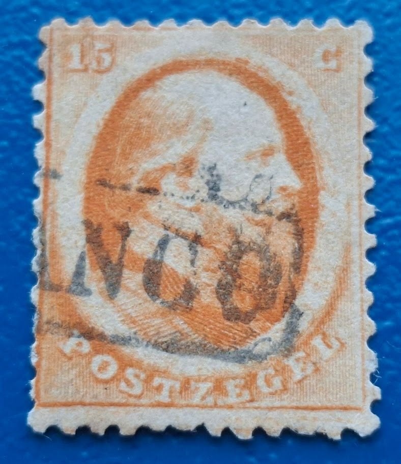 NVPH 6 15 cent Oranje Willem III - Franco kast, Verzenden, T/m 1940, Postfris