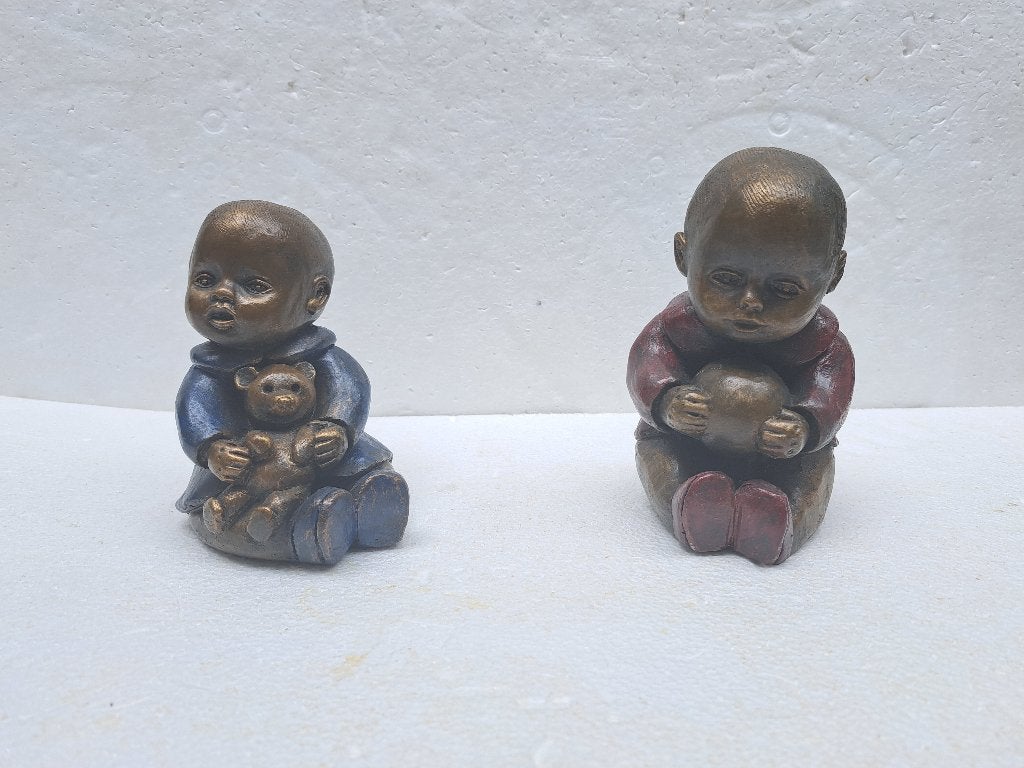 2 x mooie beeldjes van Maria Bemelmans, Minder dan 20 cm, Ophalen of Verzenden, Steen of Keramiek, Beeld