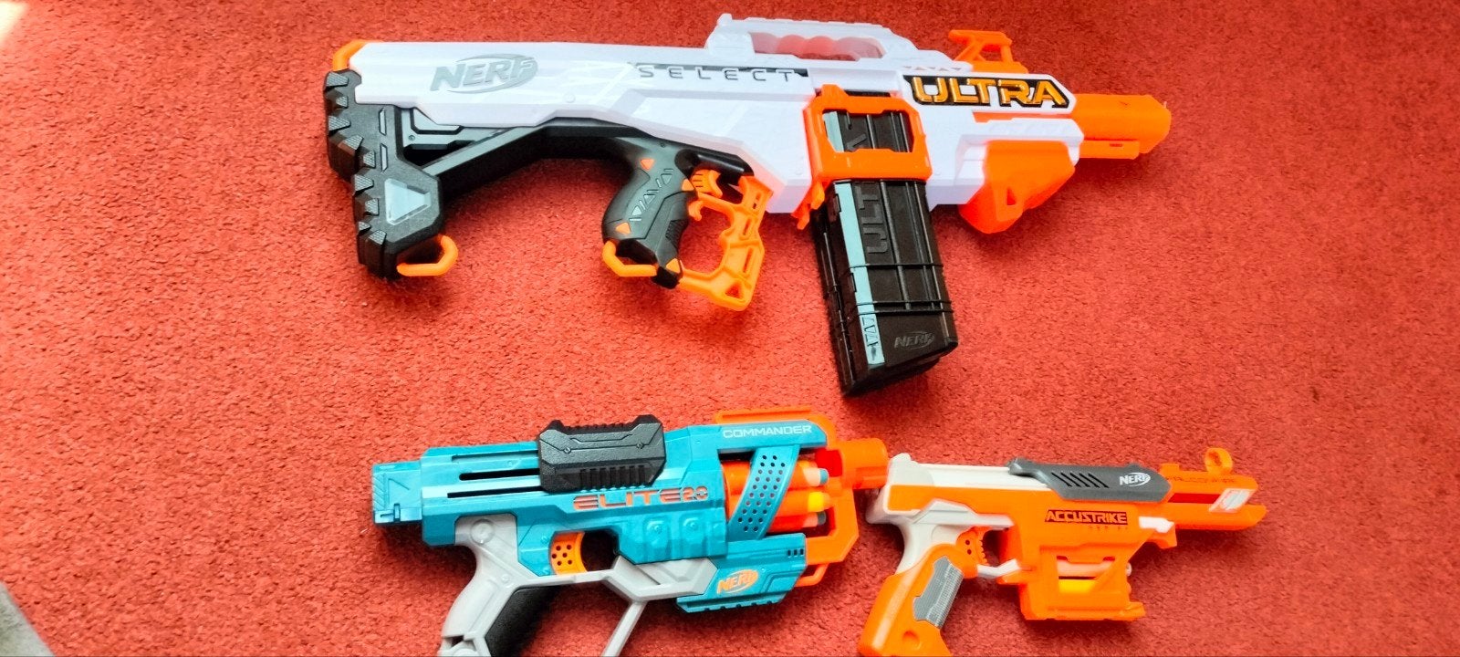 Nerf Ultra Select, Elite 2.0 Commander & Accustrike, Ophalen of Verzenden, Gebruikt
