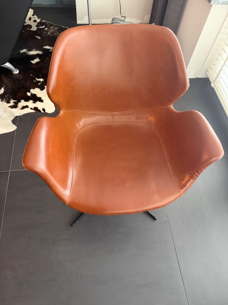 Eetkamer stoelen, Huis en Inrichting, Ophalen, Gebruikt, Bruin, Leer