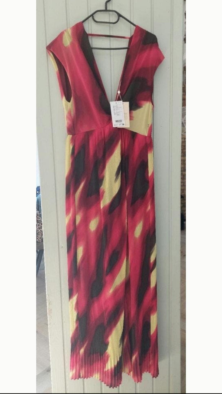 VILA Plissé Maxi Jurk - Nieuw met kaartjes, Maat 38/40 (M), VILA, Nieuw, Ophalen of Verzenden