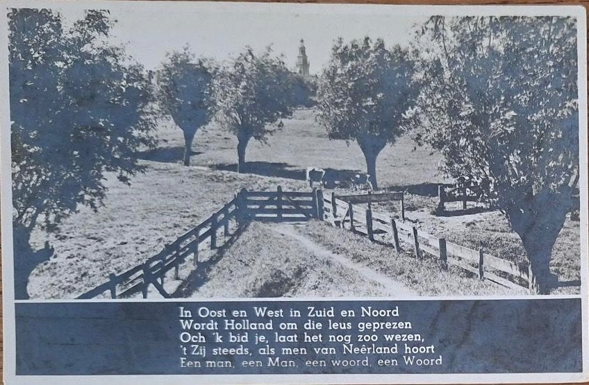 Onbekend- Met rijm, Verzamelen, Ansichtkaarten | Nederland, Verzenden, 1940 tot 1960, Gelopen