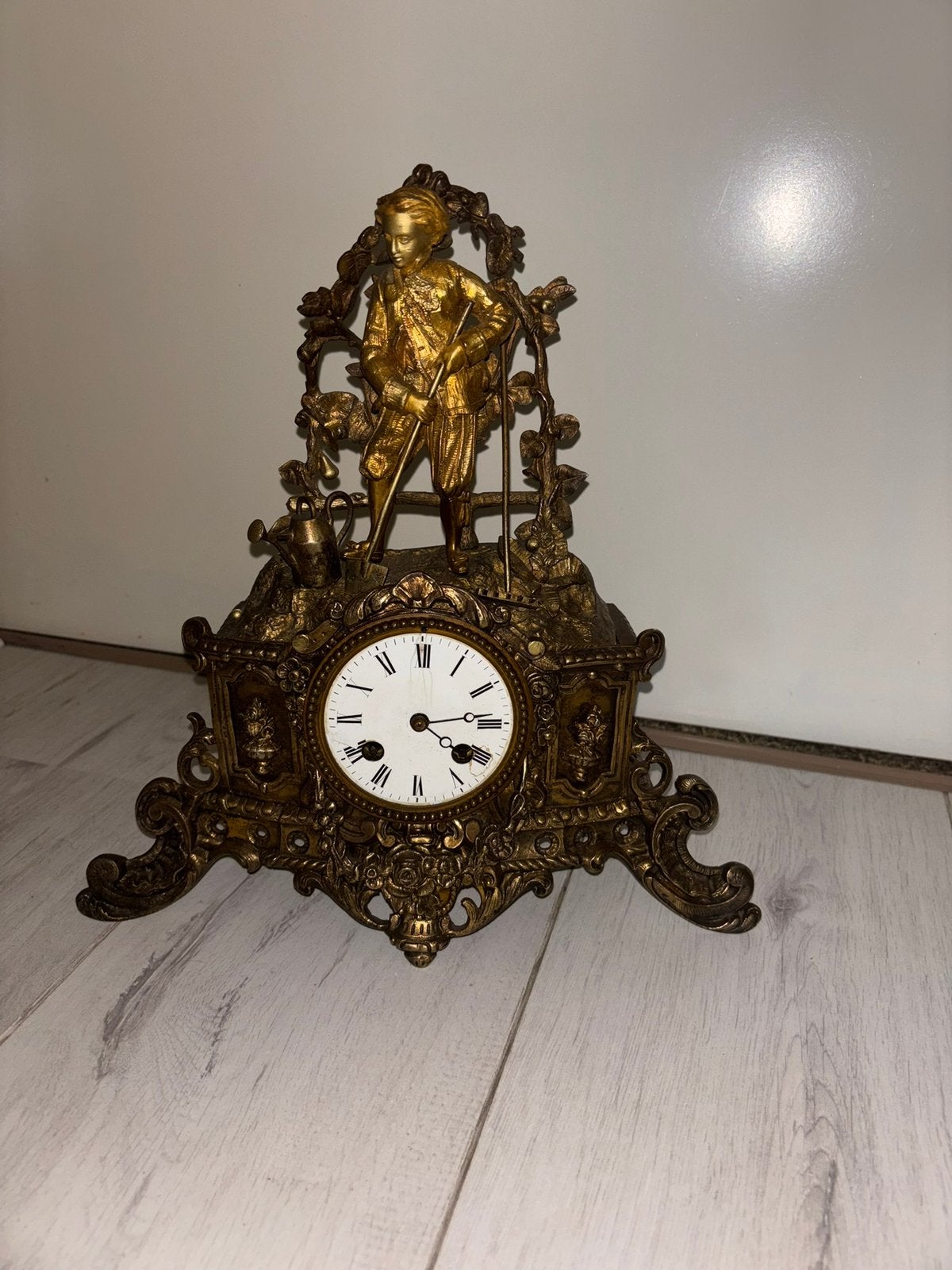 Antieke Franse Figurale Pendule (19e eeuw), Antiek en Kunst, Antiek | Klokken, Ophalen of Verzenden