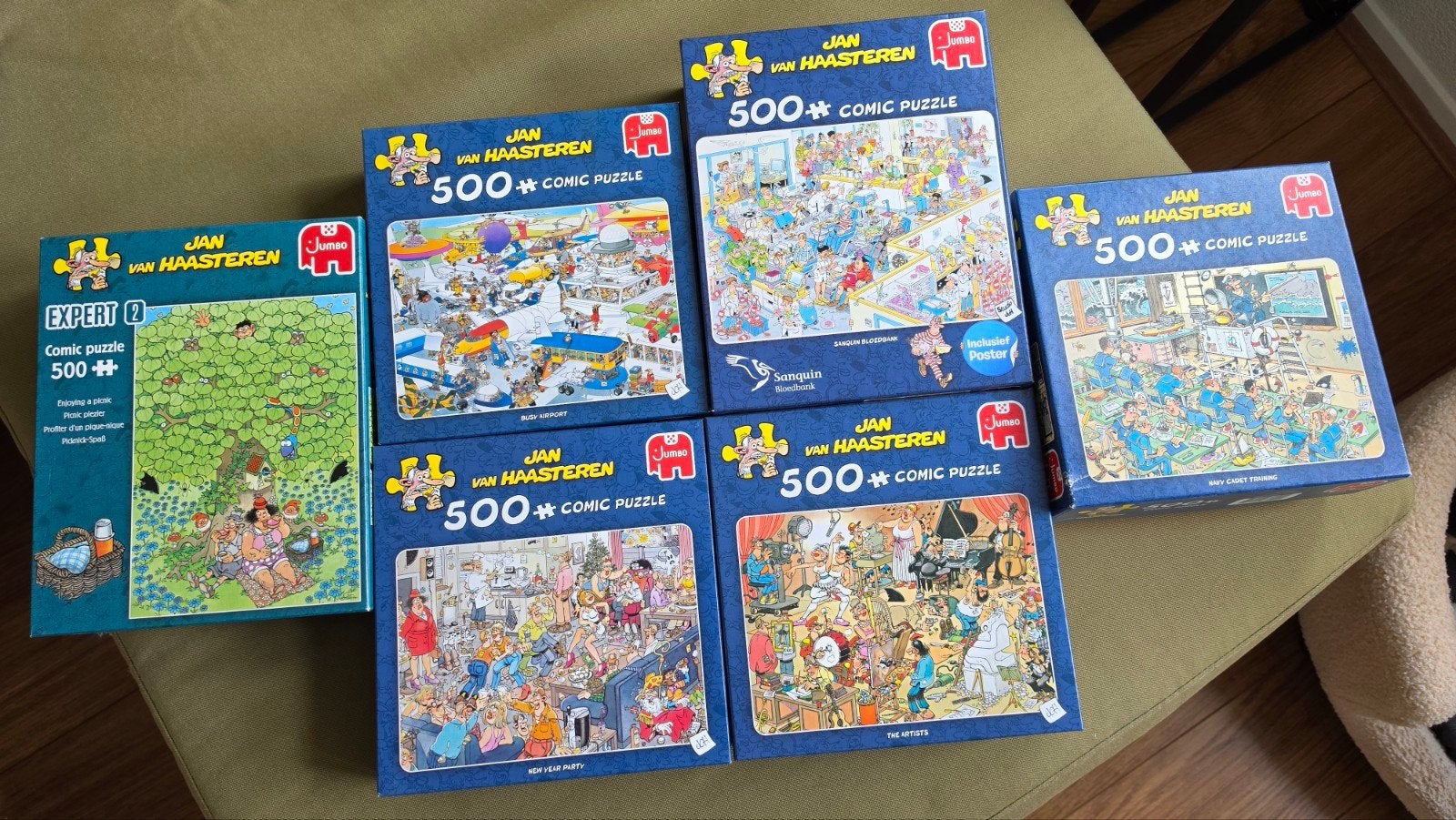 Jan van Haasteren puzzels - 5x 500 stukjes, Ophalen