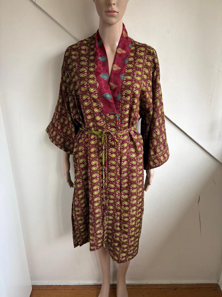 Sissel Edelbo kimono met riem maat one size M /L / XL / XXL, Ophalen of Verzenden, Zo goed als nieuw, Maat 42/44 (L), Rood