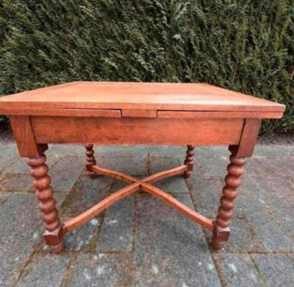 Eiken uittrektafel, Antiek en Kunst, Antiek | Meubels | Tafels, Ophalen of Verzenden