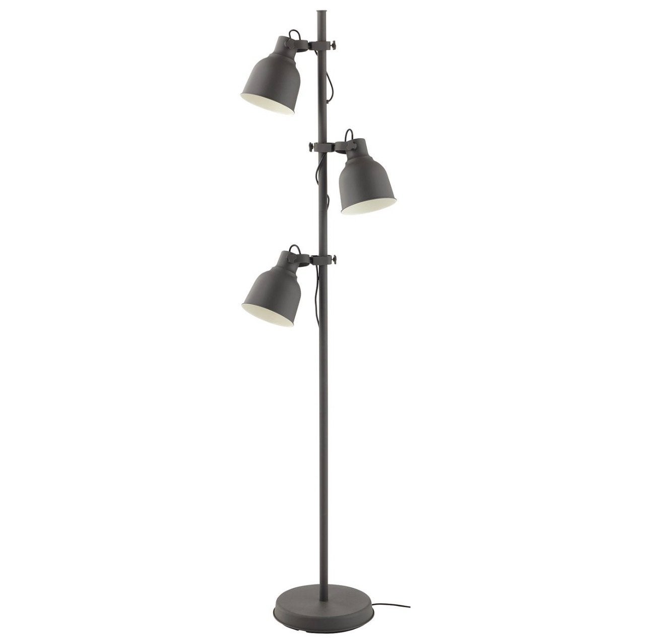 IKEA HEKTAR staande lamp met 3 spots – donkergrijs, Ophalen, Gebruikt, Metaal, 150 tot 200 cm