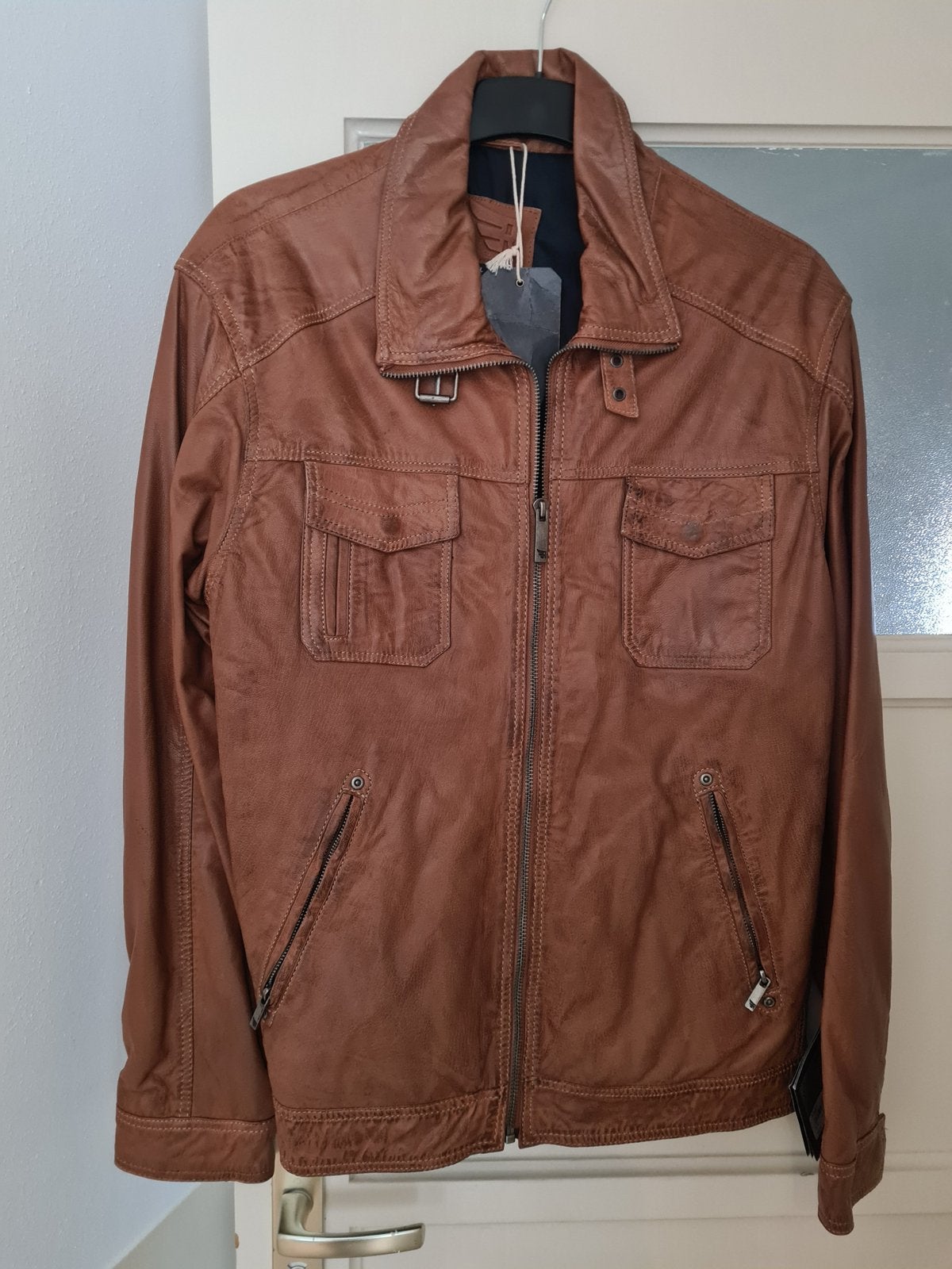 Echt leer heren jas, Kleding | Heren, Ophalen of Verzenden, Nieuw, Zwart