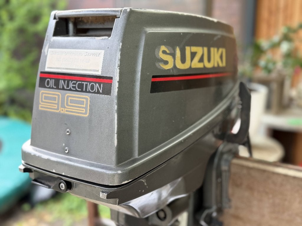 Buitenboordmotor Suzuki langstaart 9.9pk 2 takt, incl accu, Watersport en Boten, Ophalen, Gebruikt, 5 tot 10 pk, Elektrische start