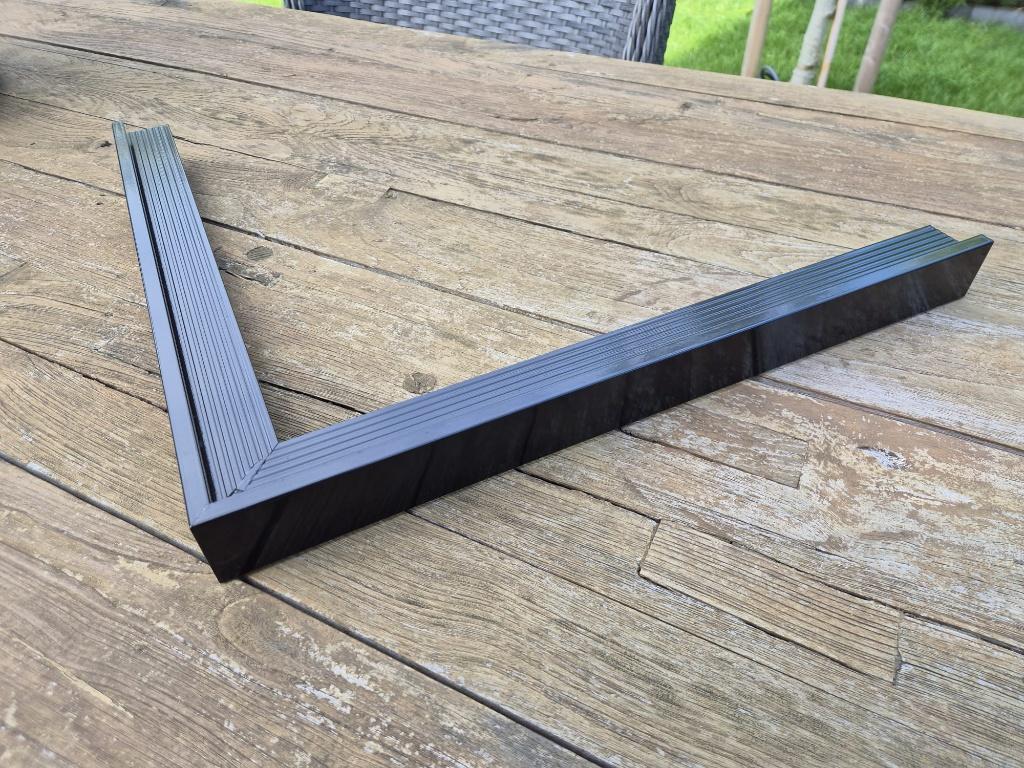 Zwarte daktrim 50x50 cm 4 stuks, Ophalen, Zwart, Overige typen, Nieuw