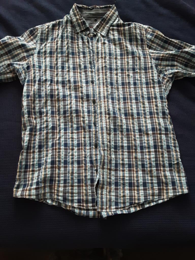 Casa Moda overhemd XL geruit katoen, Kleding | Heren, Overhemden, Blauw, Ophalen of Verzenden, Zo goed als nieuw, Casa Moda