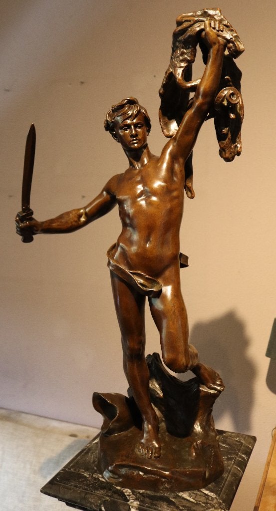Indrukwekkend 19e eeuws bronzen beeld, Ophalen of Verzenden