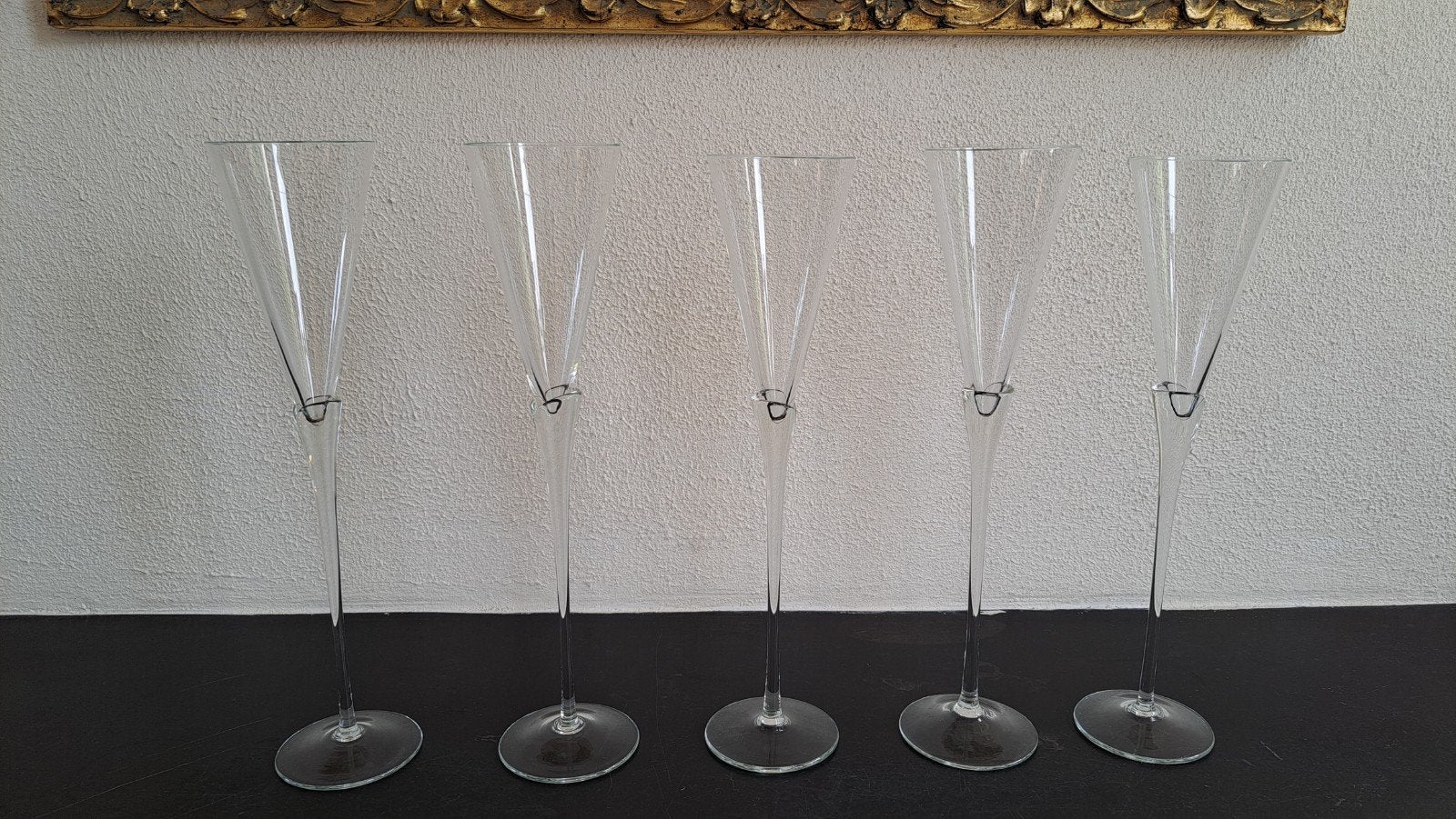 Rosenthal Set van 5 elegante champagneglazen, 31cm, Ophalen of Verzenden
