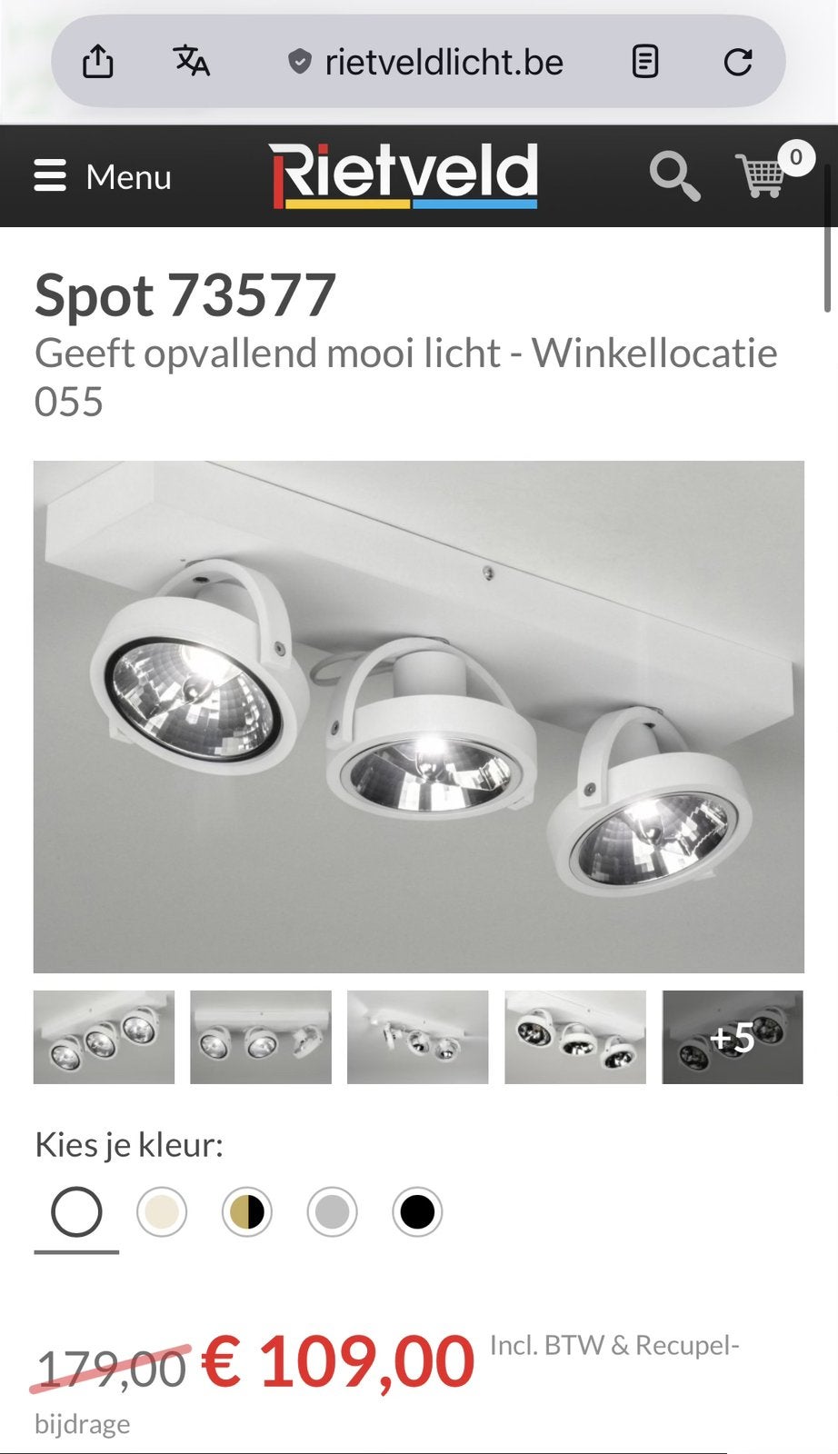 NIEUW in doos Industriële plafondspot wit (Lumidora 73577), Ophalen, Nieuw