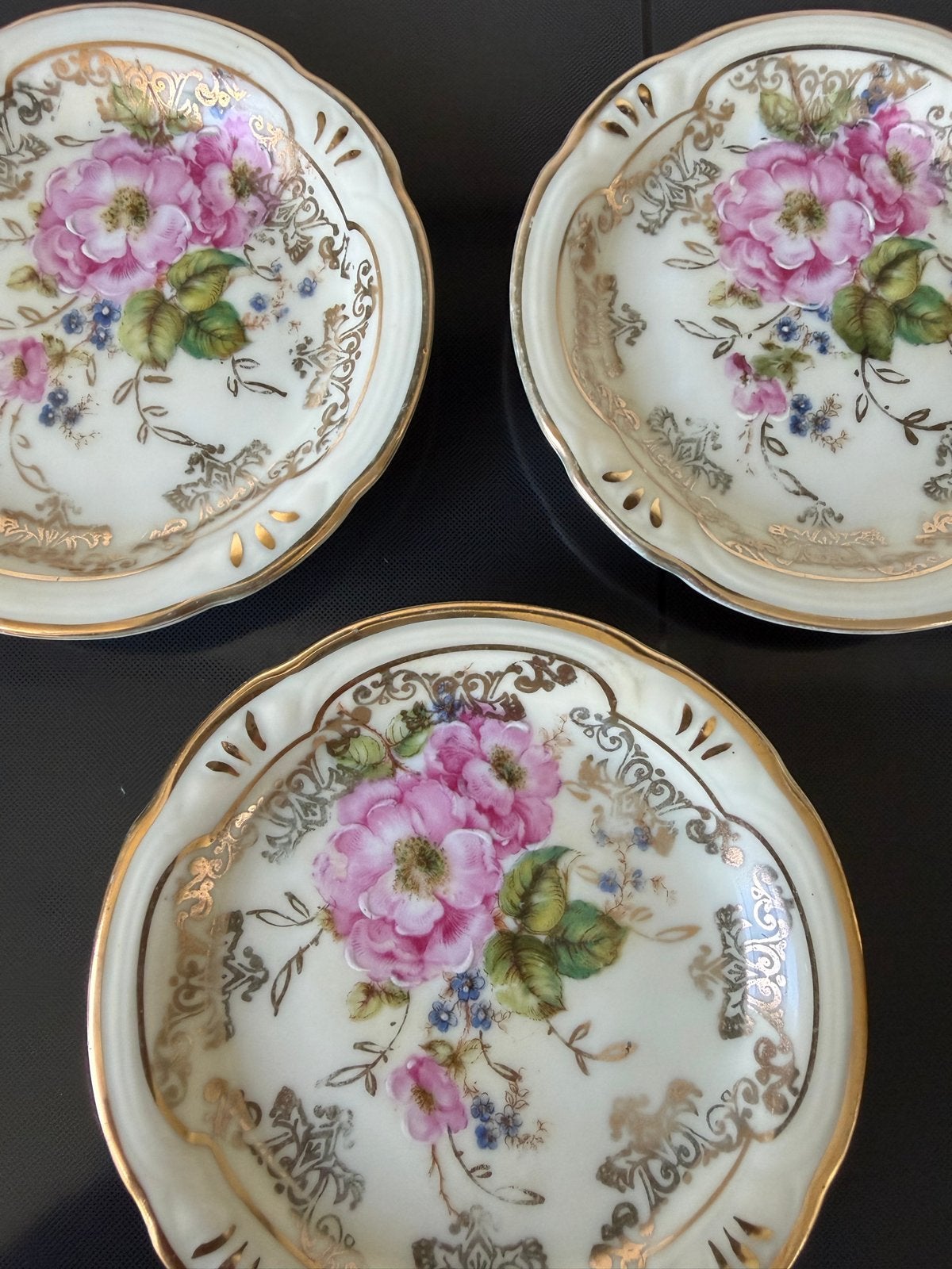 Set van 3 Oscar Schlegelmilch porseleinen schoteltjes, Ophalen of Verzenden
