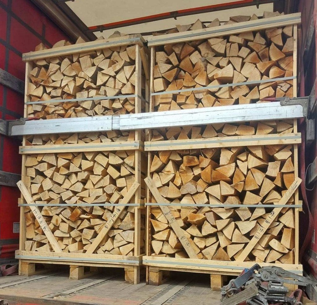 Luchtgedroogd beukenhout - €250 per krat, Tuin en Terras, Haardhout, 6 m³ of meer, Ophalen